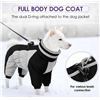 Image 1 : Dog Coat with Reflective Straps and Zipper Closure, Size M