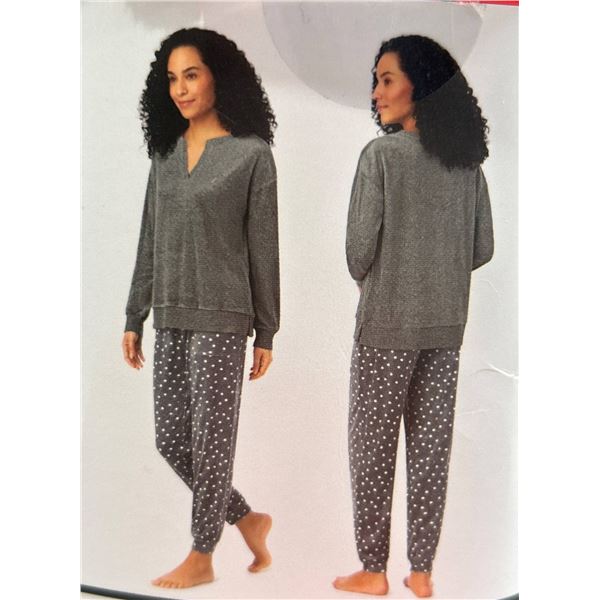 Nautica Women’s Sleepwear Set, 2-Piece, M/M, Gray with Polka Dot