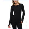 Image 1 : Lolë Women’s Merino Baselayer Top in Black, Size Small