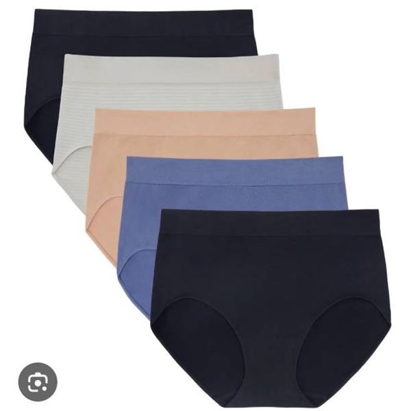 Jones New York Signature Seamless Brief Pack of 5, Size L/G