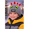 Image 1 : BK LED Toque for Kids and Youth with Red Spikes and Embroidered Eye
