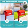 Image 1 : 4 Sheets of Numeric Stickers for Mailboxes (1.85×3.82in, White) with Applicator Tool