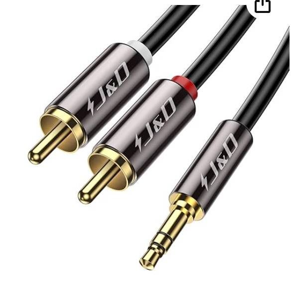 J&D RCA Audio Cable Model JD000342, 6ft