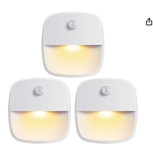 Upgraded Version Motion Sensor Light, Cordless Battery-Powered LED Night Light, Wall Light for Stair