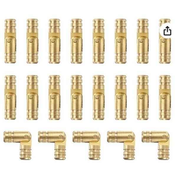 20 Pieces Invisible Barrel Hinges  Brass Concealed Hinge – Gold
