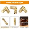 Image 2 : 20 Pieces Invisible Barrel Hinges  Brass Concealed Hinge – Gold