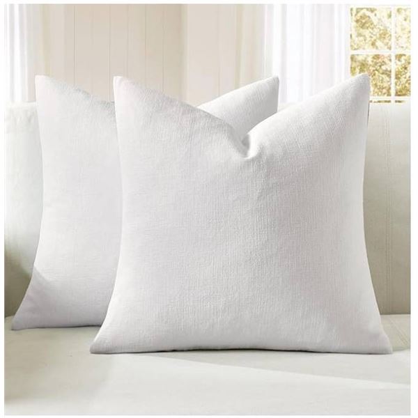 MIULEE Decorative Throw Pillow Covers Set 18″ x 18″  Lot of 2,