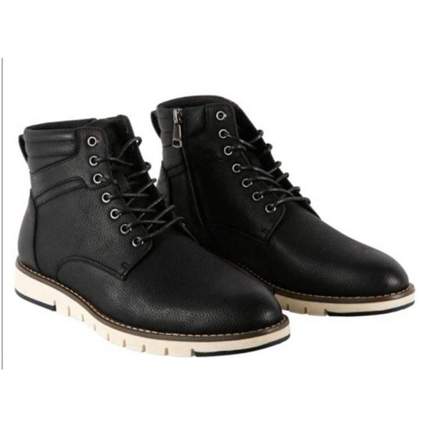 Steve Madden Black High-Top Casual Boots With Rubber Sole, Size 9