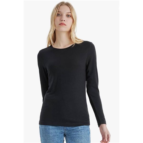 Merino Protect 100% Merino Wool Base Layer Women Thermals Underwear Soft Long Sleeve Shirt Size L/G,