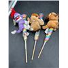 Image 2 : Lot of 3 Plush Animal Toys with Attached Rainbow Candy Lollipop