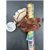 Image 4 : Lot of 3 Plush Animal Toys with Attached Rainbow Candy Lollipop