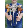 Image 1 : Lot of 3 Plush Animal Toys with Attached Rainbow Candy Lollipop