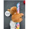 Image 5 : Lot of 3 Plush Animal Toys with Attached Rainbow Candy Lollipop