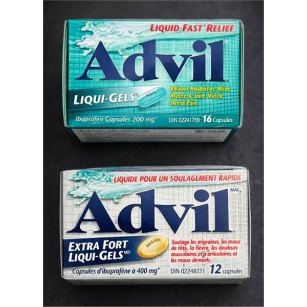 Advil Liqui-Gels Ibuprofen Capsules Lot of 2 Varieties