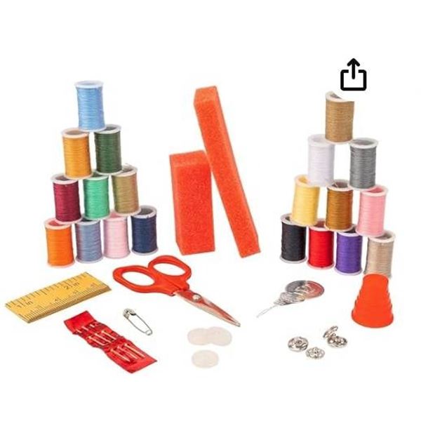 Lot of 2 – Singer 34-Piece Sewing Kit, Fly Friendly, Multicolor Thread