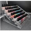 Image 1 : 7-Tier Clear Acrylic Display Shelf for Organizing Small Items – Nail Polish Not Included