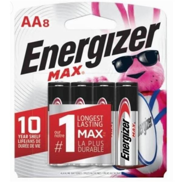 Energizer Max AA Batteries 8-Pack, Quantity of 2