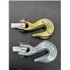 Image 2 : Two Forged G70 Hooks with Safety Pins