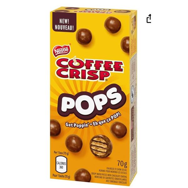 Nestle Coffee Crisp Pops 12 x 70g – Chocolate Candy Snack