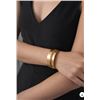 Image 1 : Gold-Toned Cuff Bracelet with Rhinestone and Metallic Detailing