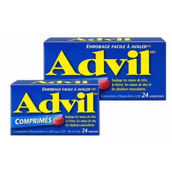 Advil Tablets USP 200 Mg, 24-Count (Lot C86L)
