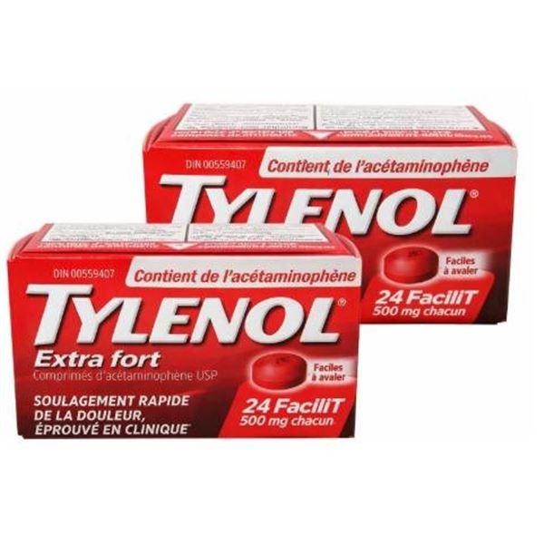 Tylenol Extra Strength Acetaminophen Tablets 24 EZ Tabs 500 mg