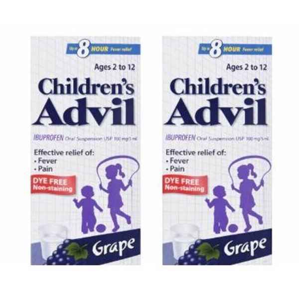 Children’s Advil Grape, Ages 2 to 12, 100 mL, Lot 6A3P, PAA164972