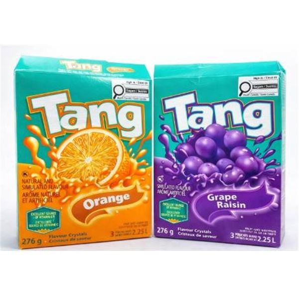 Tang Orange and Grape Raisin Flavored Drink Crystals, 276g Each