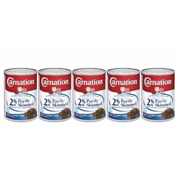 Carnation 2 Percent Partly Skimmed Evaporated Milk Cans 5x354ml