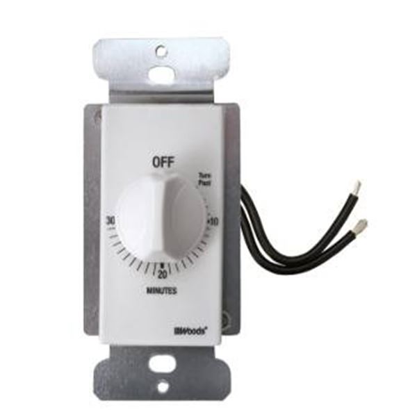 Woods Pro 59714 Spring Wound Timer, White