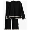 Image 2 : Tanming Women’s 2-Piece Outfit, XL, Long Sleeve Knit Sweater & Pants
