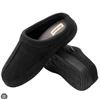Image 1 : Dearfoams Men’s Memory Foam Slippers M/M Size 9-10 Black
