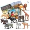 Image 1 : Prextex Safari Animals 9-Piece Set for Ages 3 and Up