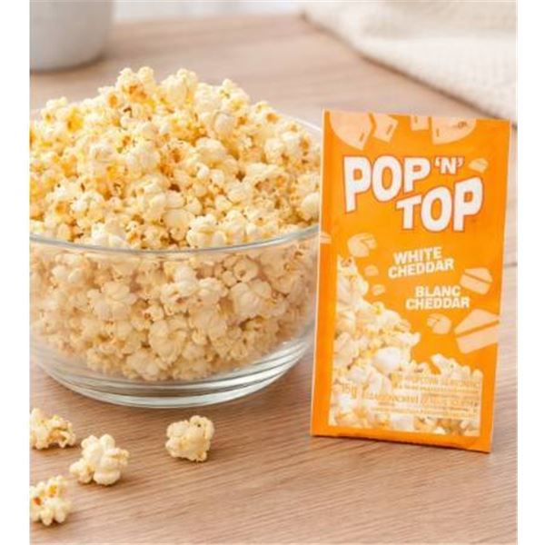50 Popcorn Seasoning Packets, 15 g Each, White Cheddar Flavor