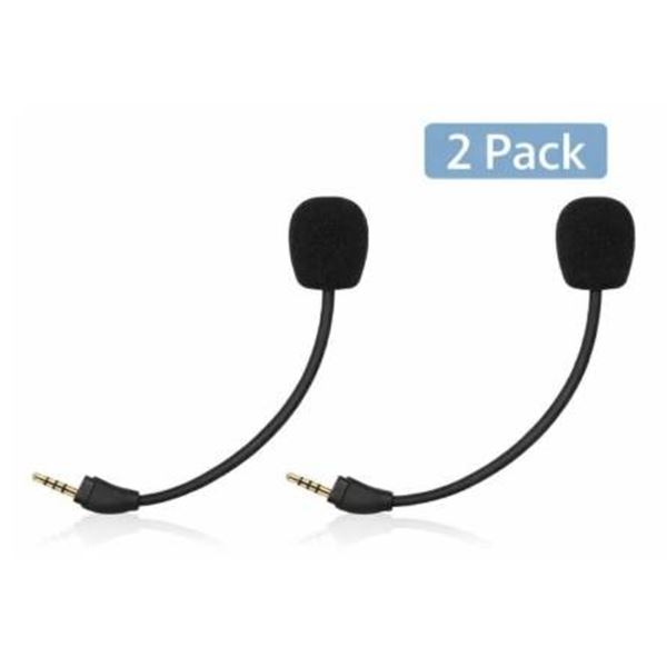 2 pack KWMobile Replacement Microphone for Kingston HyperX Cloud III – Black