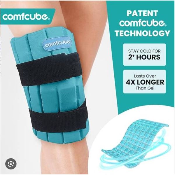 Comfcube Fit Knee Contour Snugly Cold Pack for Knee 9x52cm