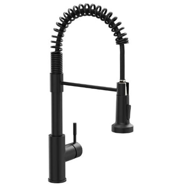 GIMILI Black Kitchen Faucet with Pull Down Sprayer Single Hole Spring Kitchen Sink Faucet, Suitable 