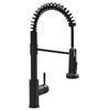 Image 1 : GIMILI Black Kitchen Faucet with Pull Down Sprayer Single Hole Spring Kitchen Sink Faucet, Suitable 