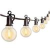 Image 1 : Outdoor String Lights 25 Feet G40 Globe LEDs with 13 Edison LED Bulbs and E12 Socket Base