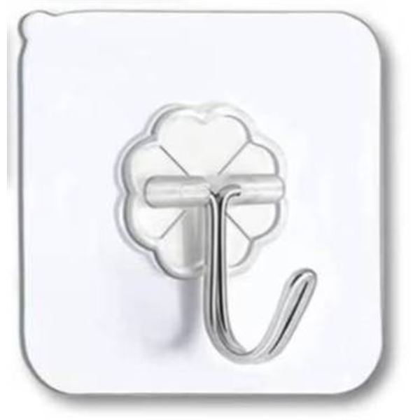 Jwxstore 24-Pack Utility Adhesive Wall Hooks with 33 Lb Capacity