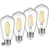 Image 1 : Ascher E26 Decorative Bulb Set, 6W LED, Non-Dimmable, CRI 80+