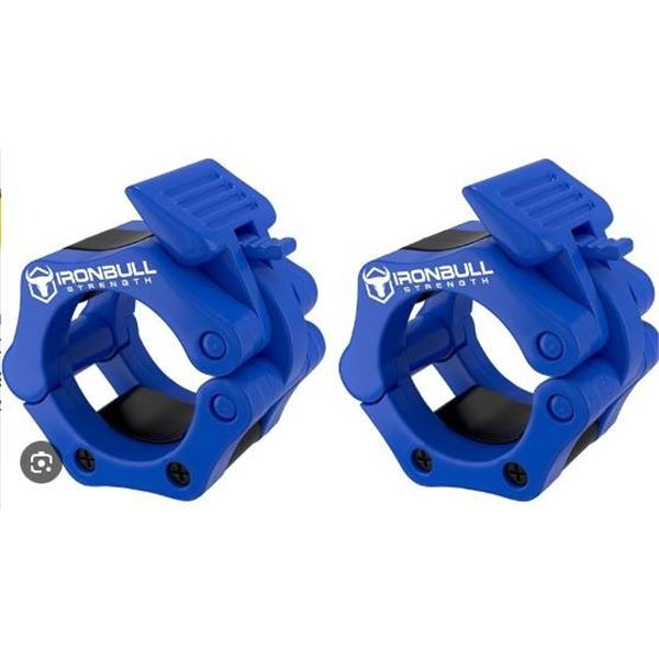 Iron Lab 2-Inch Barbell Clamps for Olympic Weight Bars, Blue