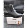 Image 2 : Aldo Black Chelsea Boots Size 9 with Stacked Heel and Elastic Sides