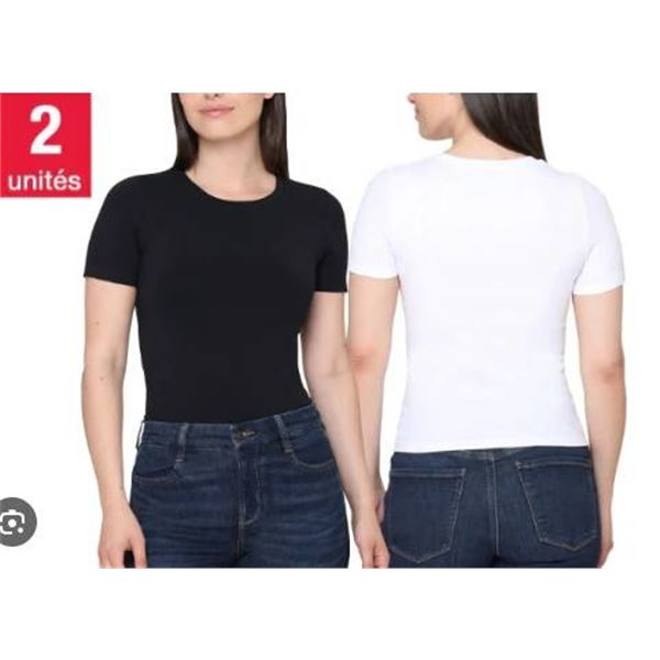 Tahari Smooth Seamless T-Shirt 2-Pack M/M