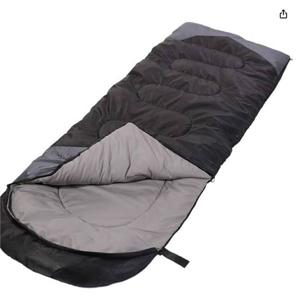 Rectangular Sleeping Bag with Full-Length Zipper