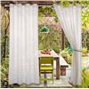 Image 1 : Miulee Sheer Curtain Panels, 54×108 in, White – lot of 2