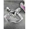 Image 3 : Lot of 2 Size Small Adjustable Pet Harnesses in Gray and Purple
