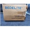 Image 2 : Bedelite 50x60in Throw Fleece Blanket With Stripe Design