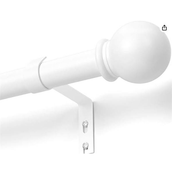 Trarod White Curtain, 32-94 Inches, T04-YQ-84-W-1P