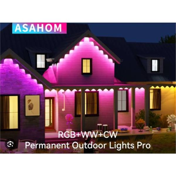 ASAHOM Permanent Outdoor Lights Pro, 100 FT, Dual Output